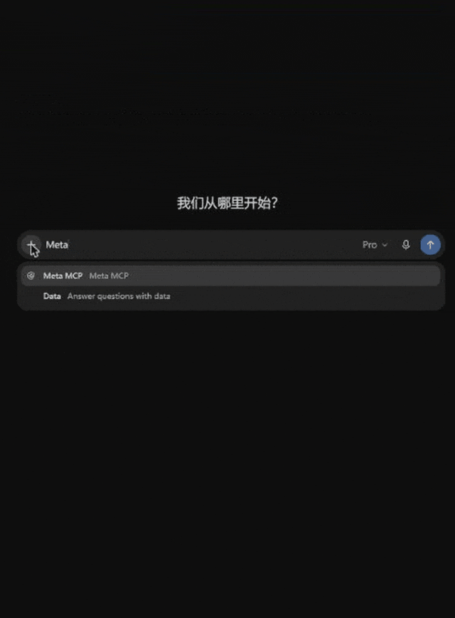 Recording of ChatGPT querying account data through the Meta MCP